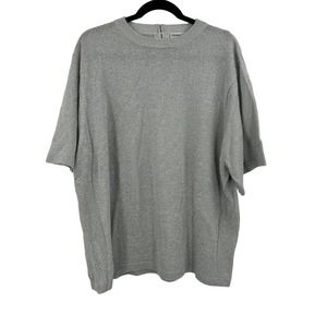 Draper's & Damon's Silver Shimmer Short Sleeve Sweater Blouse Women's 3XL